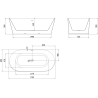 Mexen Oval Slim wanna wolnostojąca przyścienna 170 x 80 cm, biała, przelew chrom - 52661708000-01