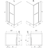 Mexen Linea drzwi prysznicowe rozsuwane 100 cm, transparent, czarne - 8E1-100-000-70-70