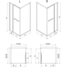 Mexen Linea kabina prysznicowa rozsuwana 85 x 85 cm, transparent, czarna - 8E1-085-085-70-70