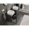 Mexen Orio szafka łazienkowa podumywalkowa 50 cm z blatem, 1 szuflada, grafit mat - 91A10-05047-1-BFC66