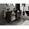 Mexen Orio szafka łazienkowa podumywalkowa 50 cm z blatem, 1 szuflada, czarna połysk - 91A10-05047-1-BFC70