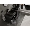 Mexen Orio szafka łazienkowa podumywalkowa 60 cm z blatem, 1 szuflada, czarna mat - 91A10-06047-1-BFC71