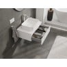 Mexen Orio szafka łazienkowa podumywalkowa 70 cm z blatem, 1 szuflada, biała mat - 91A10-07023-1-BFC01