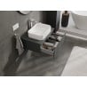 Mexen Orio szafka łazienkowa podumywalkowa 70 cm z blatem, 1 szuflada, grafit mat - 91A10-07023-1-BFC66