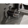 Mexen Orio szafka łazienkowa podumywalkowa 70 cm z blatem, 1 szuflada, czarna mat - 91A10-07023-1-BFC71