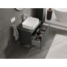 Mexen Orio szafka łazienkowa podumywalkowa 70 cm z blatem, 1 szuflada, grafit mat - 91A10-07047-1-BFC66