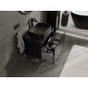 Mexen Orio szafka łazienkowa podumywalkowa 70 cm z blatem, 1 szuflada, czarna połysk - 91A10-07047-1-BFC70