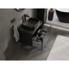 Mexen Orio szafka łazienkowa podumywalkowa 70 cm z blatem, 1 szuflada, czarna mat - 91A10-07047-1-BFC71