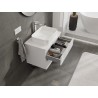 Mexen Orio szafka łazienkowa podumywalkowa 70 cm z blatem, 2 szuflady, biała połysk - 91A10-07047-2-BFFC00