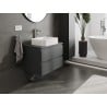 Mexen Orio szafka łazienkowa podumywalkowa 70 cm z blatem, 2 szuflady, grafit mat - 91A10-07047-2-BFFC66