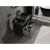 Mexen Orio szafka łazienkowa podumywalkowa 80 cm z blatem, 1 szuflada, czarna mat - 91A10-08047-1-BFC71
