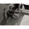 Mexen Orio szafka łazienkowa podumywalkowa 90 cm z blatem, 1 szuflada, czarna mat - 91A10-09023-1-BFC71
