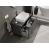 Mexen Orio szafka łazienkowa podumywalkowa 100 cm z blatem, 1 szuflada, grafit mat - 91A10-10047-1-BFC66