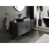 Mexen Orio szafka łazienkowa podumywalkowa 120 cm z blatem, 1 szuflada, czarna mat - 91A10-12047-1-BFC71