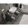 Mexen Orio szafka łazienkowa podumywalkowa 120 cm z blatem, 2 szuflady, grafit mat - 91A10-12047-2-BFFC66