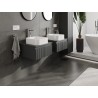 Mexen Rivel szafka łazienkowa podumywalkowa 50 cm z blatem, 1 szuflada, ryflowana , grafit mat - 91A20-05023-1-BFC66