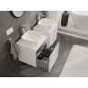 Mexen Rivel szafka łazienkowa podumywalkowa 50 cm z blatem, 1 szuflada, ryflowana , biała mat - 91A20-05047-1-BFC01