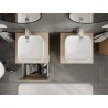 Mexen Rivel szafka łazienkowa podumywalkowa 50 cm z blatem, 1 szuflada, ryflowana , dąb - 91A20-05047-1-BFC81