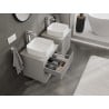 Mexen Rivel szafka łazienkowa podumywalkowa 50 cm z blatem, 2 szuflady, ryflowana , szara mat - 91A20-05047-2-BFFC62