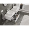 Mexen Rivel szafka łazienkowa podumywalkowa 60 cm z blatem, 1 szuflada, ryflowana , biała mat - 91A20-06023-1-BFC01