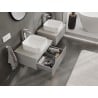 Mexen Rivel szafka łazienkowa podumywalkowa 60 cm z blatem, 1 szuflada, ryflowana , szara mat - 91A20-06023-1-BFC62