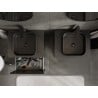 Mexen Rivel szafka łazienkowa podumywalkowa 60 cm z blatem, 1 szuflada, ryflowana , czarna mat - 91A20-06047-1-BFC71