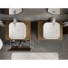 Mexen Rivel szafka łazienkowa podumywalkowa 60 cm z blatem, 1 szuflada, ryflowana , orzech - 91A20-06047-1-BFC86