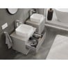 Mexen Rivel szafka łazienkowa podumywalkowa 60 cm z blatem, 2 szuflady, ryflowana , szara mat - 91A20-06047-2-BFFC62
