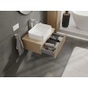 Mexen Rivel szafka łazienkowa podumywalkowa 70 cm z blatem, 1 szuflada, ryflowana , dąb - 91A20-07023-1-BFC81