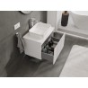 Mexen Rivel szafka łazienkowa podumywalkowa 70 cm z blatem, 1 szuflada, ryflowana , biała mat - 91A20-07047-1-BFC01