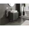 Mexen Rivel szafka łazienkowa podumywalkowa 70 cm z blatem, 1 szuflada, ryflowana , grafit mat - 91A20-07047-1-BFC66