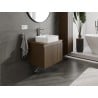 Mexen Rivel szafka łazienkowa podumywalkowa 70 cm z blatem, 1 szuflada, ryflowana , orzech - 91A20-07047-1-BFC86