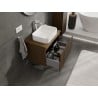 Mexen Rivel szafka łazienkowa podumywalkowa 70 cm z blatem, 1 szuflada, ryflowana , orzech - 91A20-07047-1-BFC86