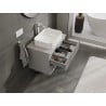Mexen Rivel szafka łazienkowa podumywalkowa 70 cm z blatem, 2 szuflady, ryflowana , szara mat - 91A20-07047-2-BFFC62