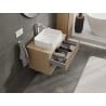 Mexen Rivel szafka łazienkowa podumywalkowa 70 cm z blatem, 2 szuflady, ryflowana , dąb - 91A20-07047-2-BFFC81