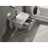 Mexen Rivel szafka łazienkowa podumywalkowa 80 cm z blatem, 1 szuflada, ryflowana , szara mat - 91A20-08023-1-BFC62