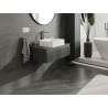 Mexen Rivel szafka łazienkowa podumywalkowa 80 cm z blatem, 1 szuflada, ryflowana , grafit mat - 91A20-08023-1-BFC66