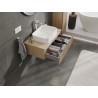 Mexen Rivel szafka łazienkowa podumywalkowa 80 cm z blatem, 1 szuflada, ryflowana , dąb - 91A20-08023-1-BFC81
