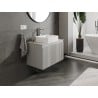 Mexen Rivel szafka łazienkowa podumywalkowa 80 cm z blatem, 1 szuflada, ryflowana , szara mat - 91A20-08047-1-BFC62