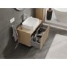 Mexen Rivel szafka łazienkowa podumywalkowa 80 cm z blatem, 1 szuflada, ryflowana , dąb - 91A20-08047-1-BFC81