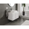 Mexen Rivel szafka łazienkowa podumywalkowa 80 cm z blatem, 2 szuflady, ryflowana , biała mat - 91A20-08047-2-BFFC01