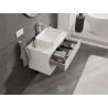 Mexen Rivel szafka łazienkowa podumywalkowa 80 cm z blatem, 2 szuflady, ryflowana , biała mat - 91A20-08047-2-BFFC01