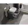 Mexen Rivel szafka łazienkowa podumywalkowa 80 cm z blatem, 2 szuflady, ryflowana , grafit mat - 91A20-08047-2-BFFC66