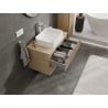 Mexen Rivel szafka łazienkowa podumywalkowa 80 cm z blatem, 2 szuflady, ryflowana , dąb - 91A20-08047-2-BFFC81