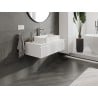 Mexen Rivel szafka łazienkowa podumywalkowa 90 cm z blatem, 1 szuflada, ryflowana , biała mat - 91A20-09023-1-BFC01