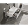 Mexen Rivel szafka łazienkowa podumywalkowa 90 cm z blatem, 1 szuflada, ryflowana , biała mat - 91A20-09023-1-BFC01