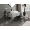 Mexen Rivel szafka łazienkowa podumywalkowa 90 cm z blatem, 1 szuflada, ryflowana , szara mat - 91A20-09023-1-BFC62