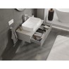 Mexen Rivel szafka łazienkowa podumywalkowa 90 cm z blatem, 1 szuflada, ryflowana , szara mat - 91A20-09023-1-BFC62