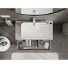 Mexen Rivel szafka łazienkowa podumywalkowa 90 cm z blatem, 1 szuflada, ryflowana , szara mat - 91A20-09023-1-BFC62
