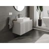 Mexen Rivel szafka łazienkowa podumywalkowa 90 cm z blatem, 1 szuflada, ryflowana , szara mat - 91A20-09047-1-BFC62